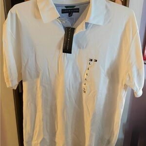 Tommy Hilfiger White Polo with Logo Detail
